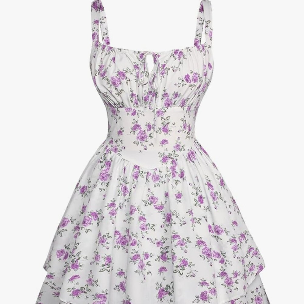 Scarlet Darkness Cottagecore Floral Dress (size medium)